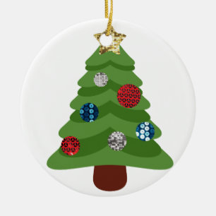 emoji christmas tree ceramic ornament