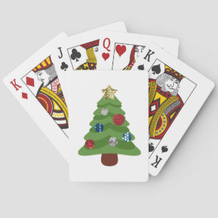 emoji christmas tree playing cards