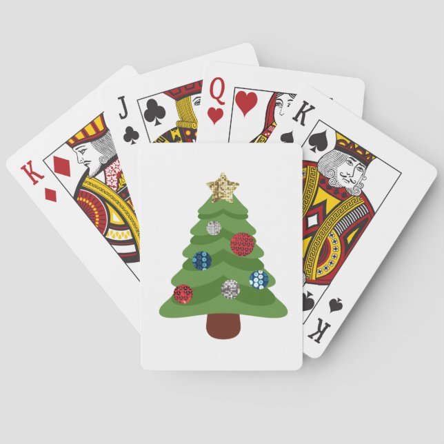 emoji christmas tree playing cards (Back)