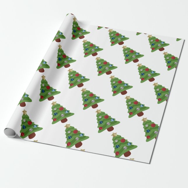 emoji christmas tree wrapping paper (Unrolled)