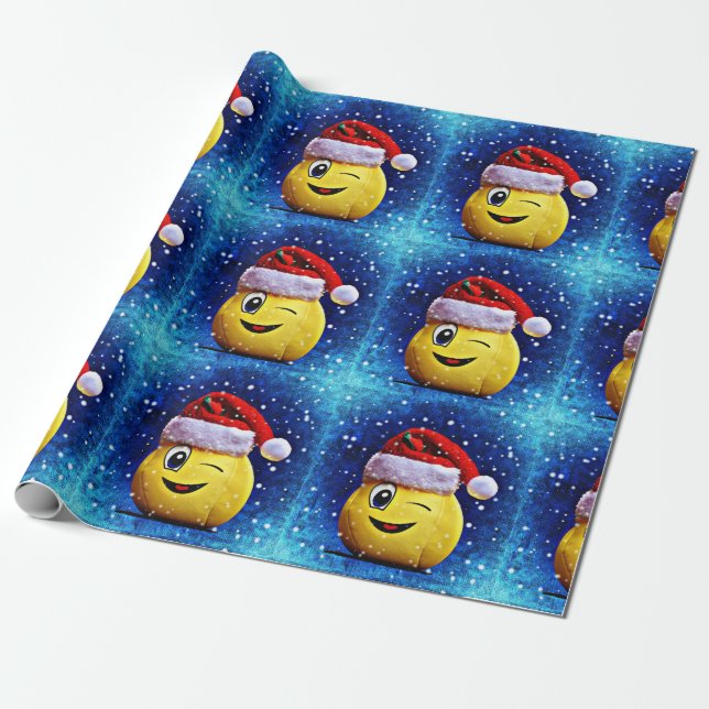 Emoji Christmas Wrapping paper (Unrolled)