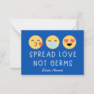 Emoji Classroom Valentine - Blue Card