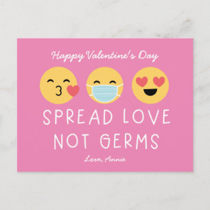 Emoji Classroom Valentine - Pink Postcard