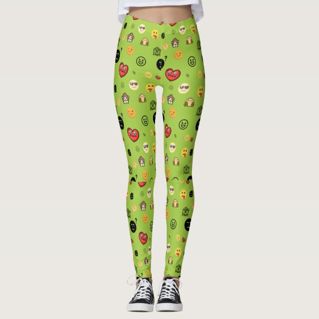 Emoji colourful  leggings (Front)