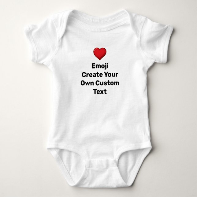 Emoji Create Your Own Custom Text Baby Bodysuit (Front)