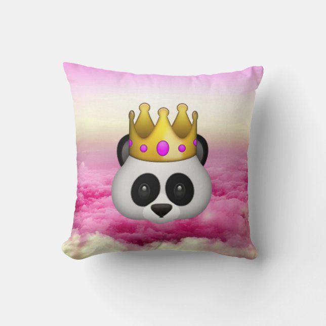 Emoji Crowned Panda Cushion (Front)