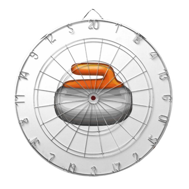 Emoji Curling Stone Dartboard (Front)