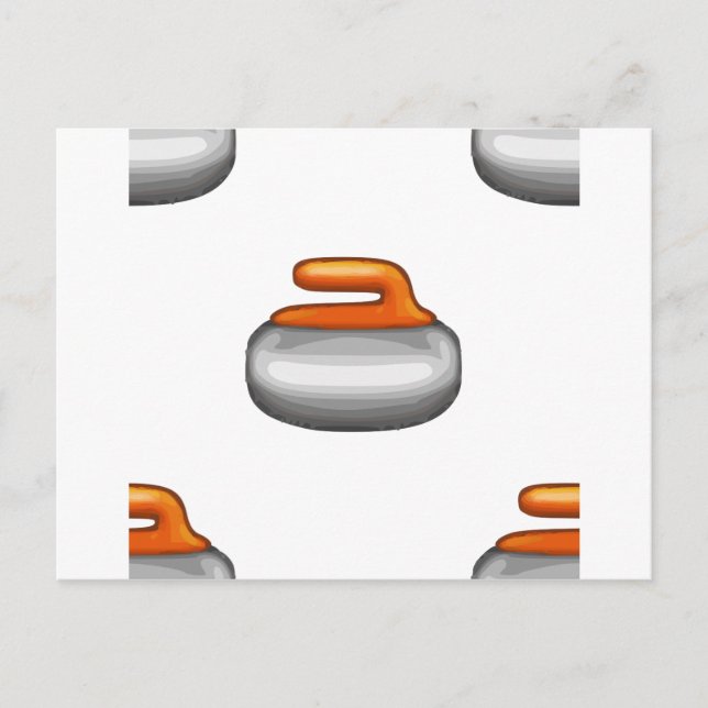 Emoji Curling Stone Postcard (Front)