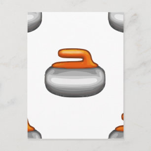 Emoji Curling Stone Postcard