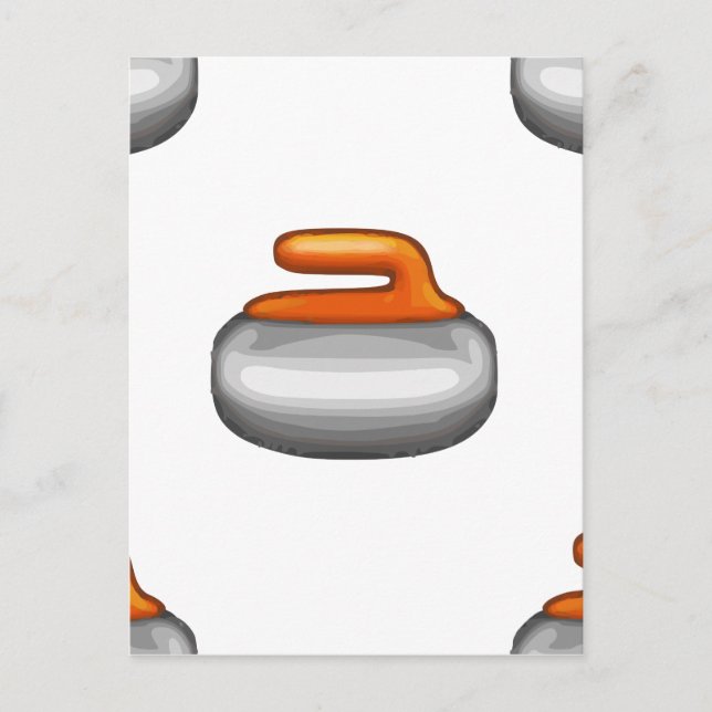 Emoji Curling Stone Postcard (Front)