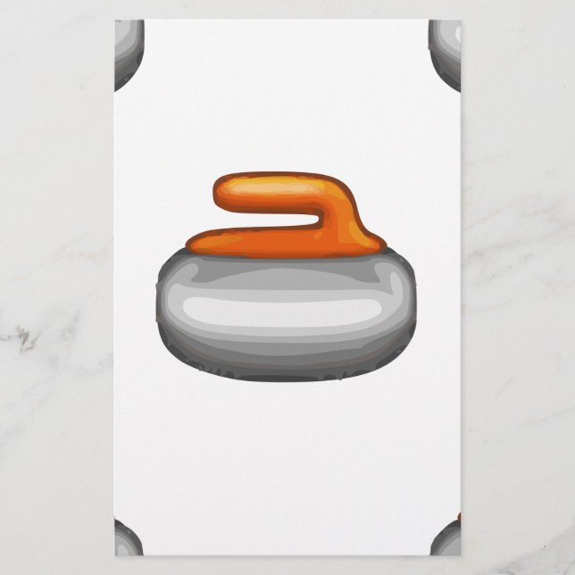 Emoji Curling Stone Stationery (Front)