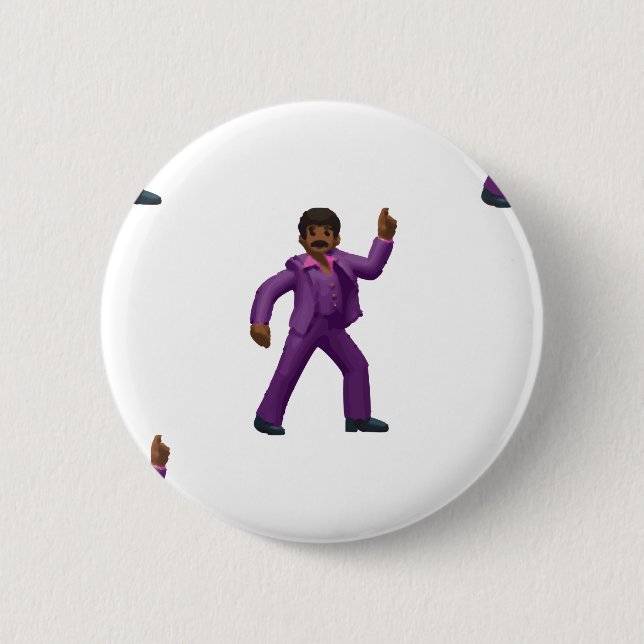 Emoji Dancing Man 6 Cm Round Badge (Front)