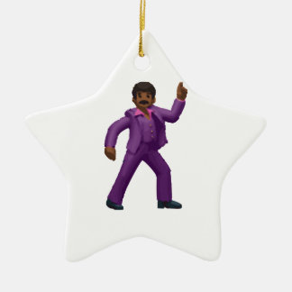 Emoji Dancing Man Ceramic Ornament