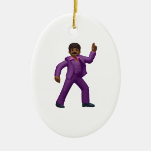 Emoji Dancing Man Ceramic Ornament