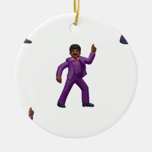 Emoji Dancing Man Ceramic Tree Decoration