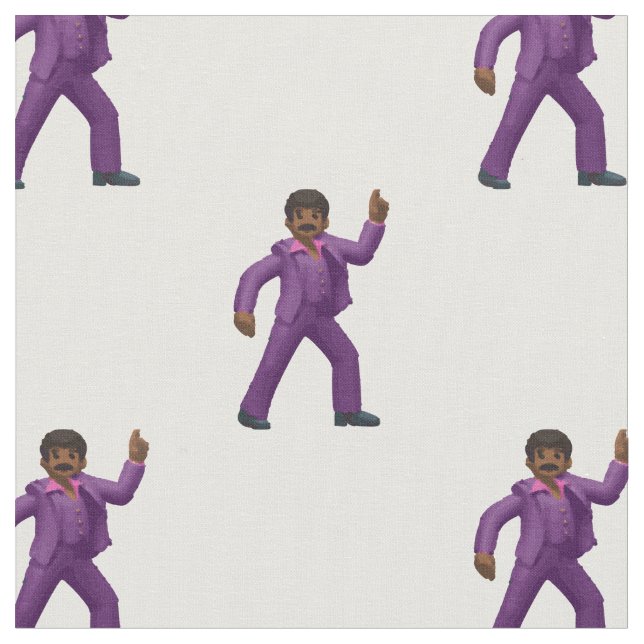 Emoji Dancing Man fabric (Close Up)