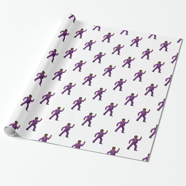 Emoji Dancing Man Wrapping Paper (Unrolled)