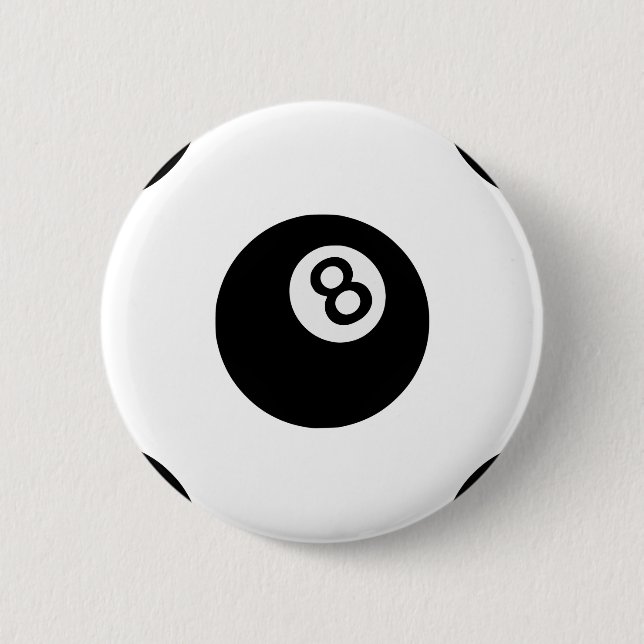 emoji eight ball 6 cm round badge (Front)