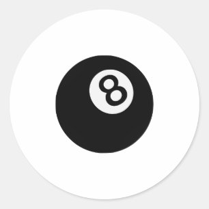 emoji eight ball classic round sticker