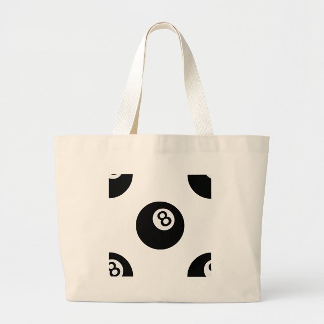 emoji eight ball large tote bag (Front)