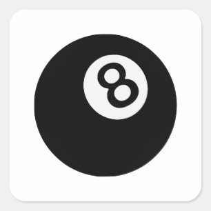 emoji eight ball square sticker