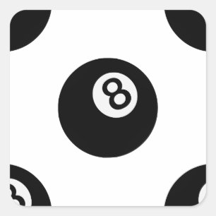emoji eight ball square sticker