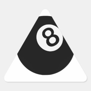 emoji eight ball triangle sticker