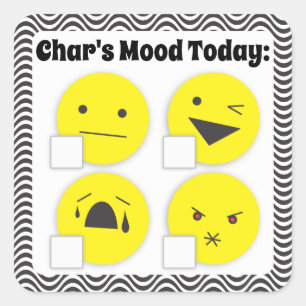 Emoji emoticon checkbox today's mood stickers