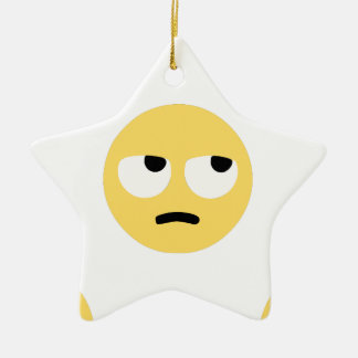 emoji eye rolling ceramic tree decoration
