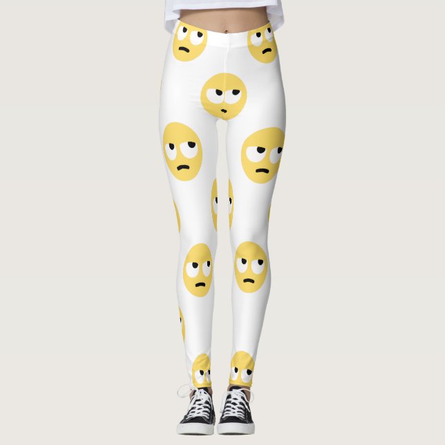 emoji eye rolling leggings (Front)