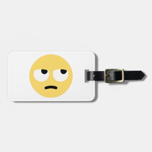 emoji eye rolling luggage tag (Front Horizontal)