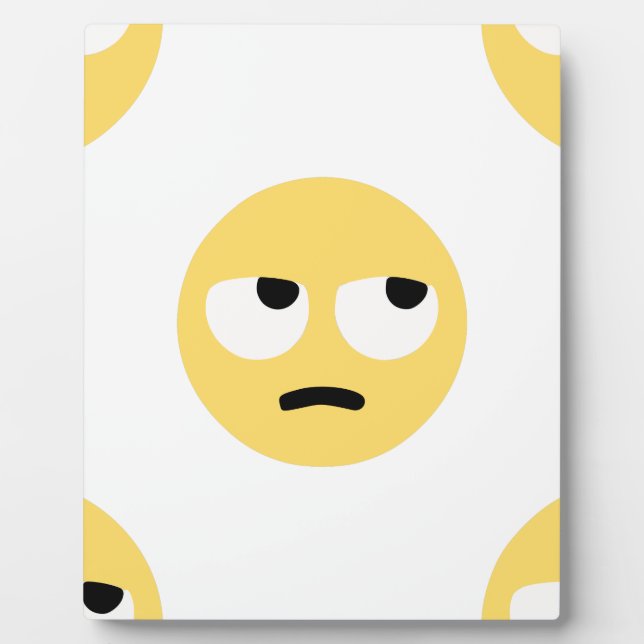 emoji eye rolling plaque (Front)