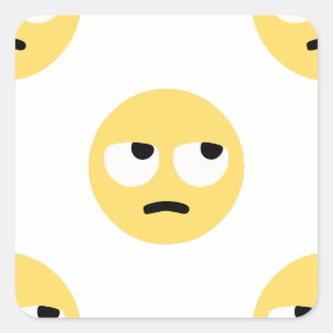 emoji eye rolling square sticker