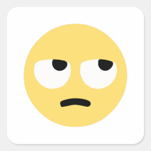 emoji eye rolling square sticker