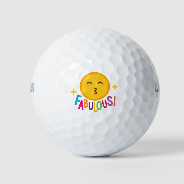 Emoji Fabulous Golf Balls (Front)