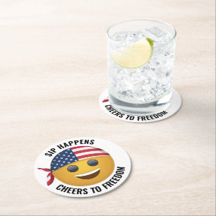 Emoji Face Paper Coasters