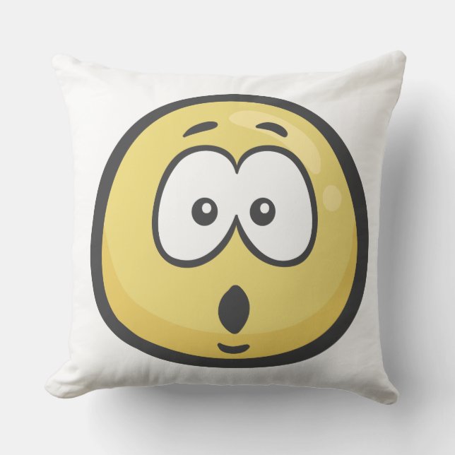 Emoji: Face With Open Mouth Cushion (Front)