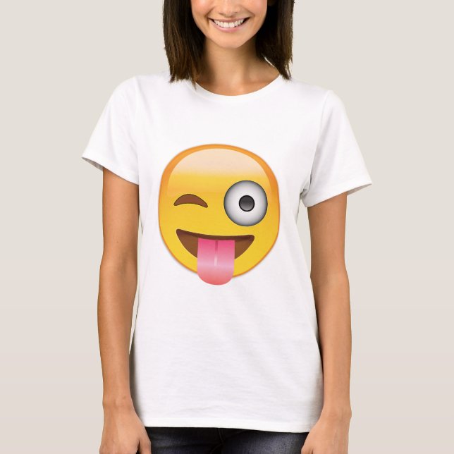 Emoji - Face With Tongue T-Shirt (Front)