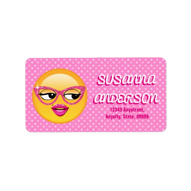 Emoji Flirty Girl ID227 Label (Front)