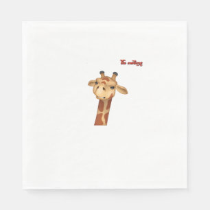 emoji frowning angry giraffe face napkin
