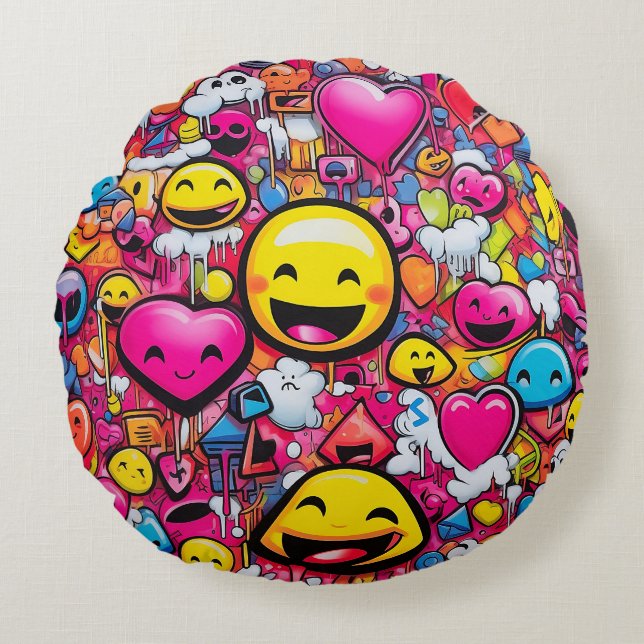 EMOJI FUN THROW PILLOW (Front)