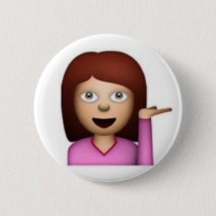 Emoji Girl 6 Cm Round Badge