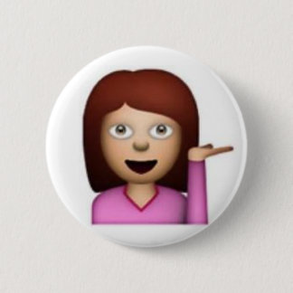 Emoji Girl 6 Cm Round Badge