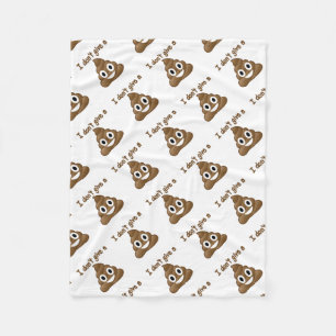 Emoji Give A Poo Fleece Blanket