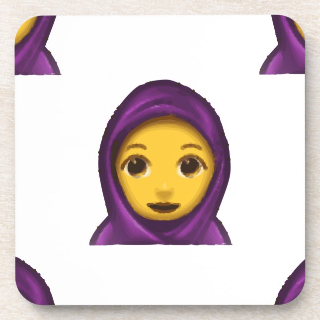 emoji hajib coaster (Front)