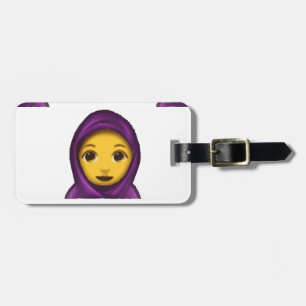 emoji hajib luggage tag