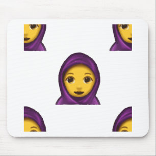 emoji hajib mouse pad