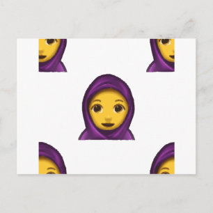 emoji hajib postcard