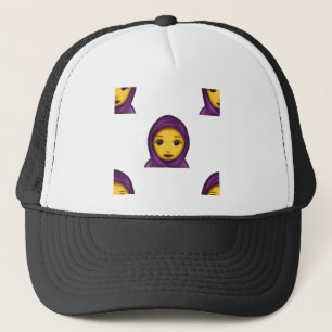 emoji hajib trucker hat