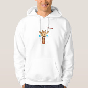 emoji happy crying giraffe face   hoodie
